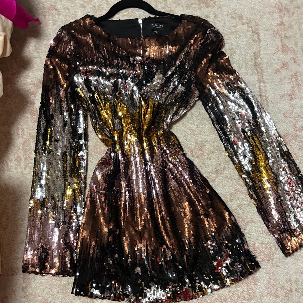 Marciano Multicolor Sequin Dress